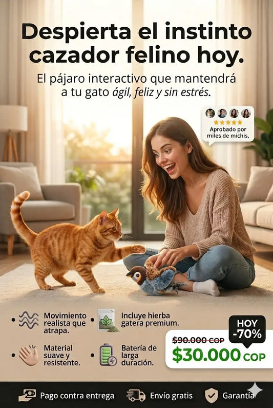 Pajaro Interactivo para Gatos